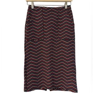 Clara Jacquard Pull and Bear Pencil Skirt with Pockets Sz S